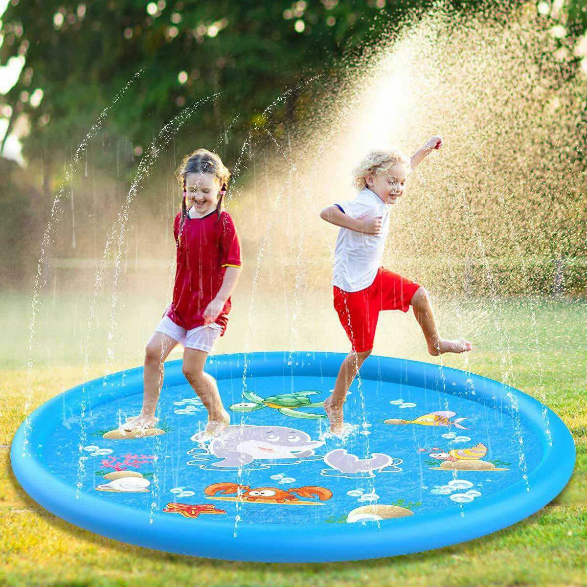 Wasserspielmatte mit Sprinkler