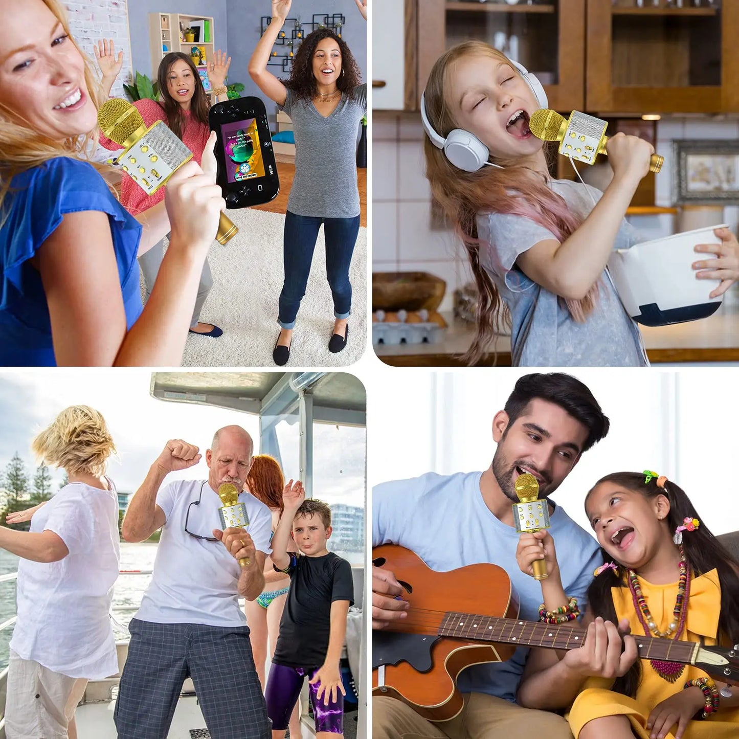 Kabelloses Bluetooth-Karaoke-Mikrofon für Kinder – Spaßiges Gesangsspielzeug für Jungen und Mädchen (3-15 Jahre)