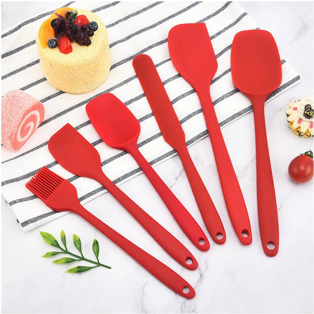 All-in-one Silicone Scraper Brush Spatula 6-piece Silicone Baking Kit Baking Tools