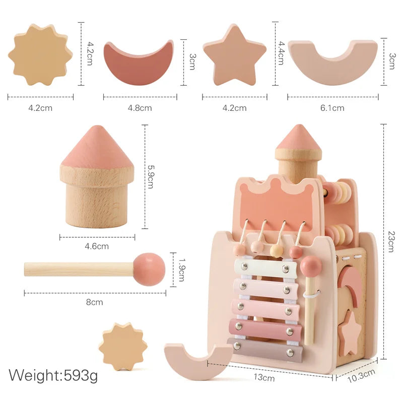 Schloss- und Haus-Puzzle-Spielzeug für Babys, Früherziehungszubehör und Babygeschenke