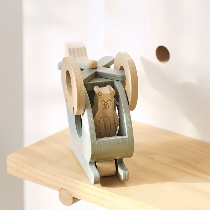 Montessori-Holzflugzeug – Natürliches Lernspielzeug und Dekoration | Holzspielzeug für Babys und Kleinkinder | Nachhaltiges Geschenk