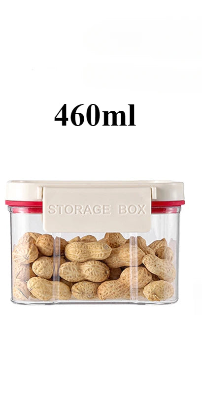 Vacuum sealed plastic transparent coffee bean moisture-proof and fresh-keeping box, kitchen storage tank, storage box