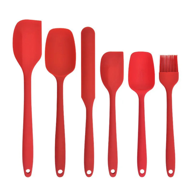 All-in-one Silicone Scraper Brush Spatula 6-piece Silicone Baking Kit Baking Tools