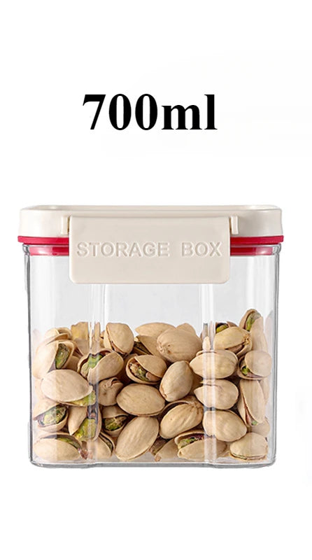 Vacuum sealed plastic transparent coffee bean moisture-proof and fresh-keeping box, kitchen storage tank, storage box