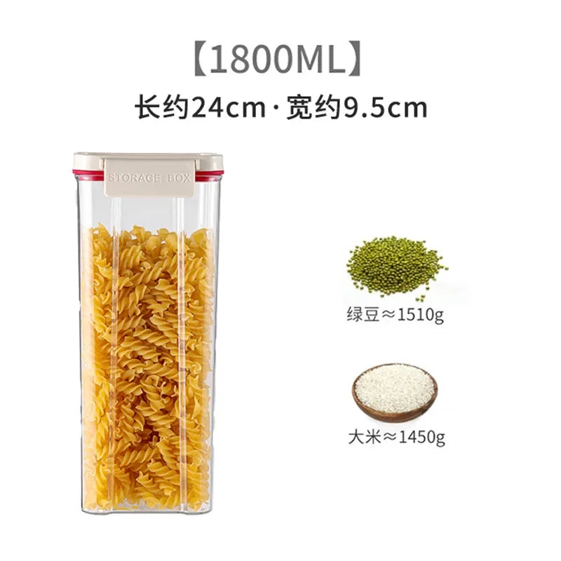 Vacuum sealed plastic transparent coffee bean moisture-proof and fresh-keeping box, kitchen storage tank, storage box