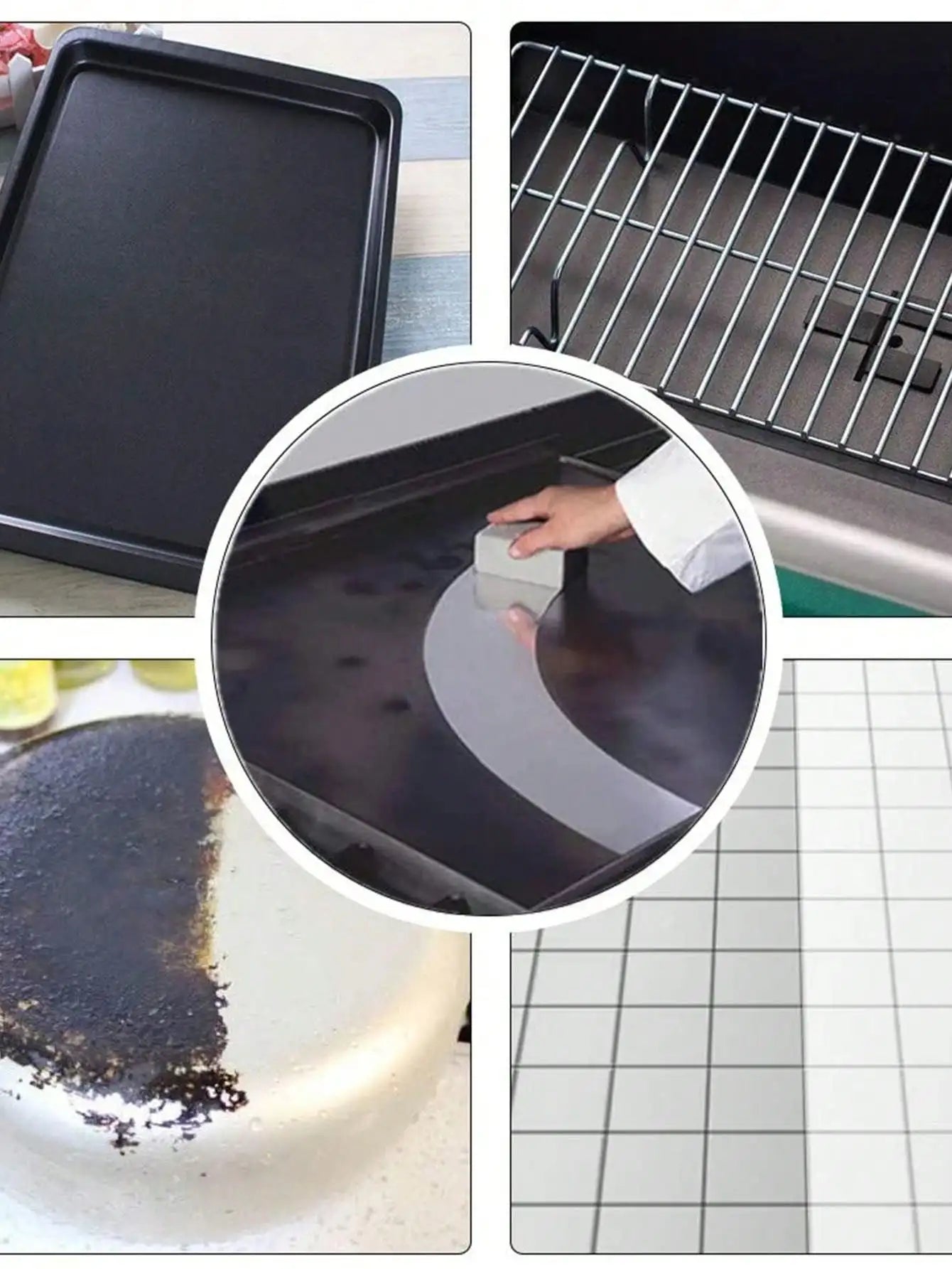 2pcs Grill Cleaner Stone Cleaner Block BBQ Strong Cleaning Brush Camping Grate Dirt Removal Rust Iron Plate Cleaner Durable