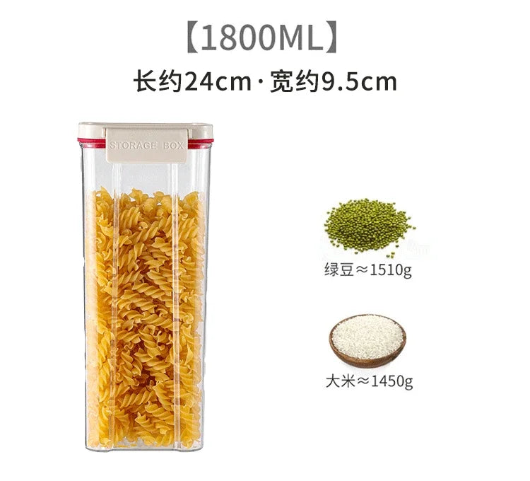 Vacuum sealed plastic transparent coffee bean moisture-proof and fresh-keeping box, kitchen storage tank, storage box