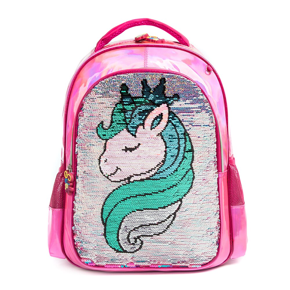 Einhorn-Pailletten-Schulrucksäcke für Mädchen