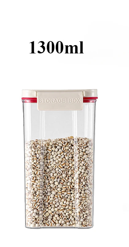Vacuum sealed plastic transparent coffee bean moisture-proof and fresh-keeping box, kitchen storage tank, storage box