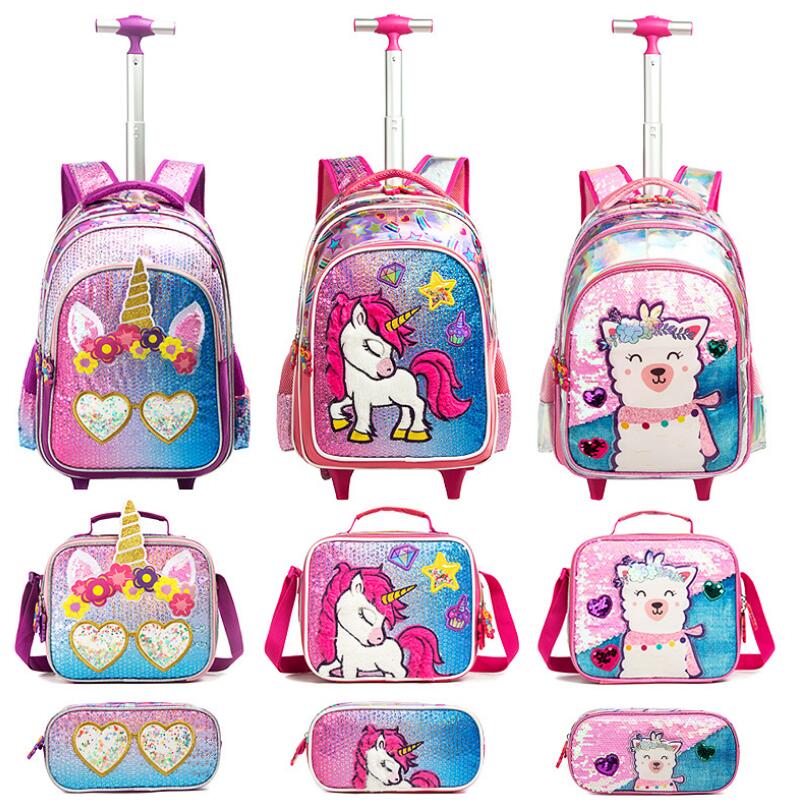3 in 1 Schulrucksack für Mädchen Einhorn