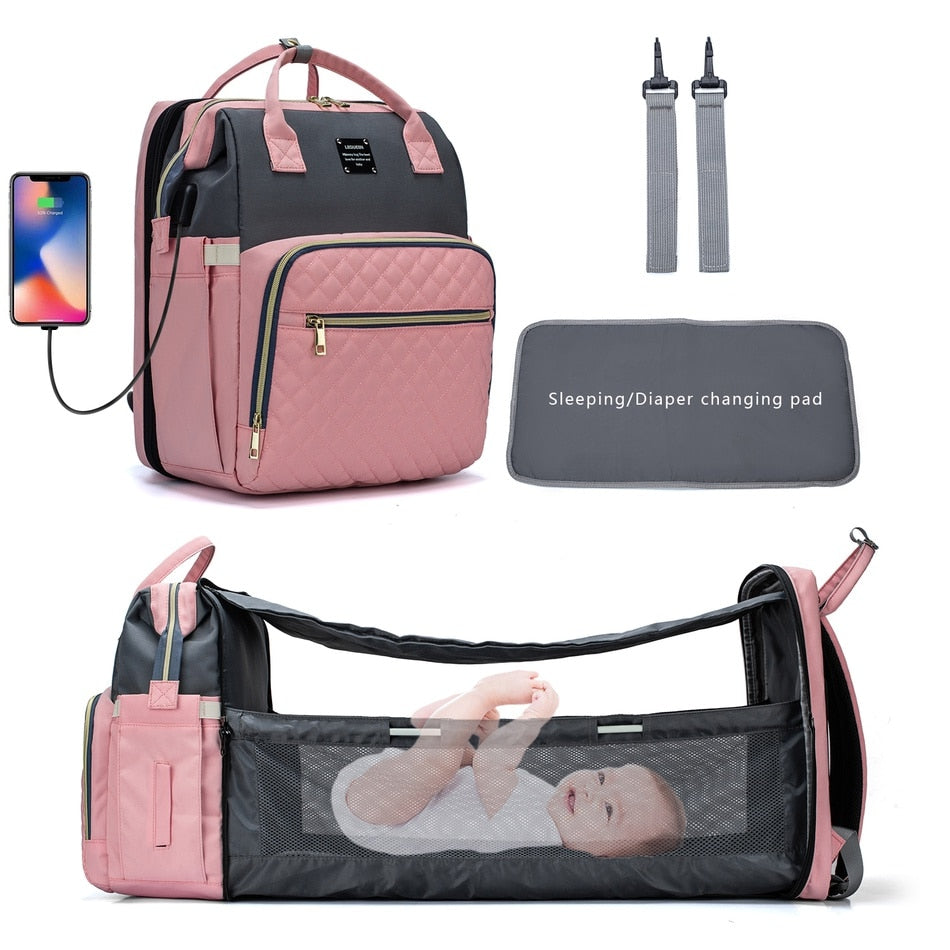 2in1 Baby Reise Wickeltasche & Schlafbett
