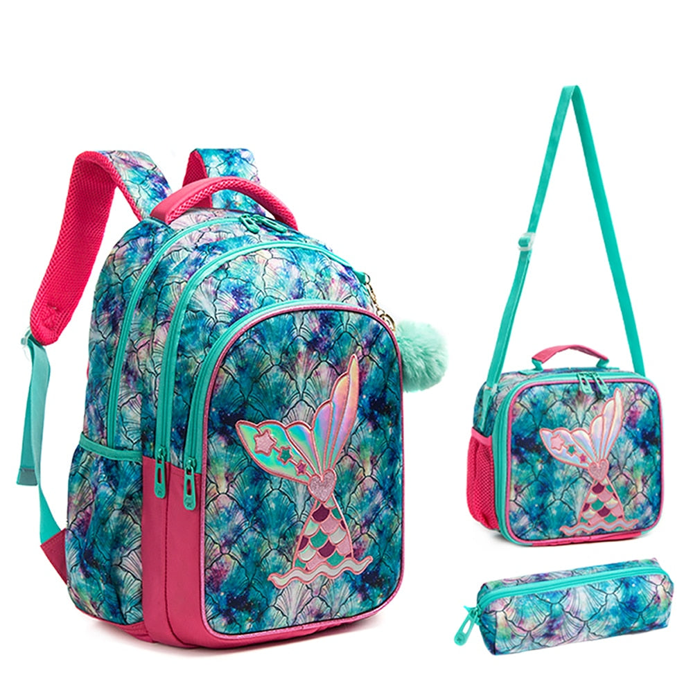 Schulrucksack für Mädchen Turm Pailletten