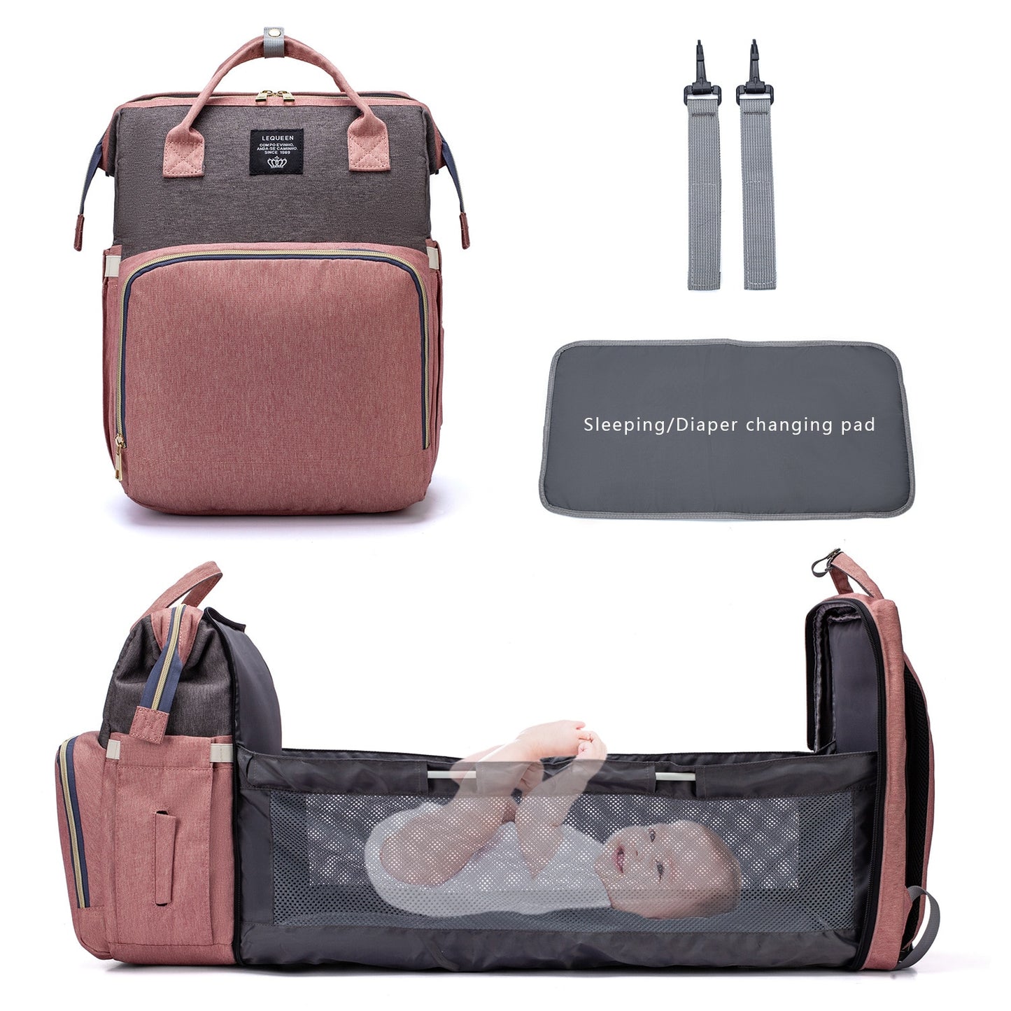 2in1 Baby Reise Wickeltasche & Schlafbett