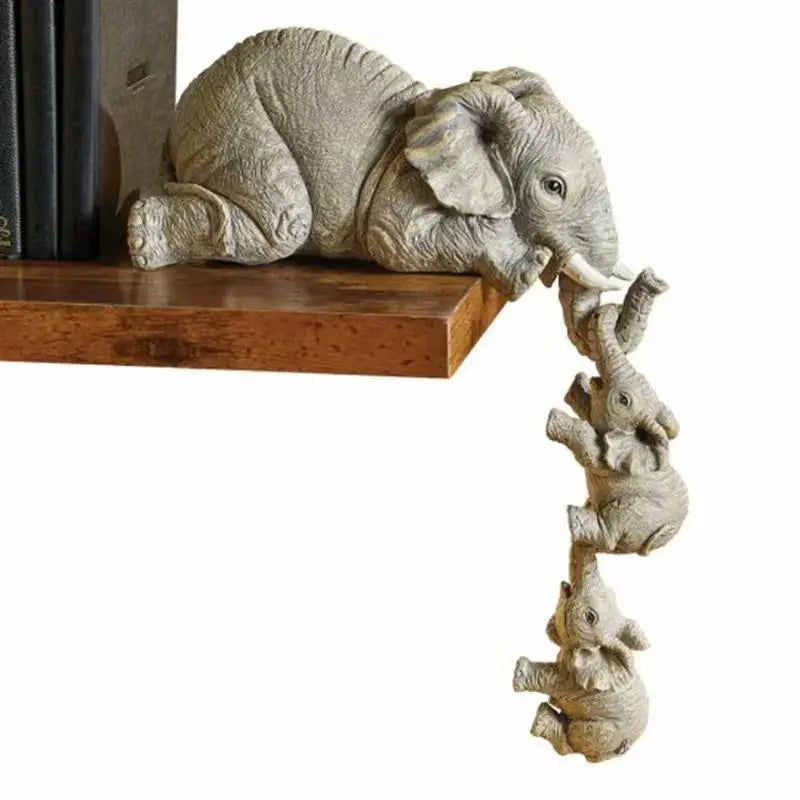 Elefant-Set aus 3 einzigartigen Statuen