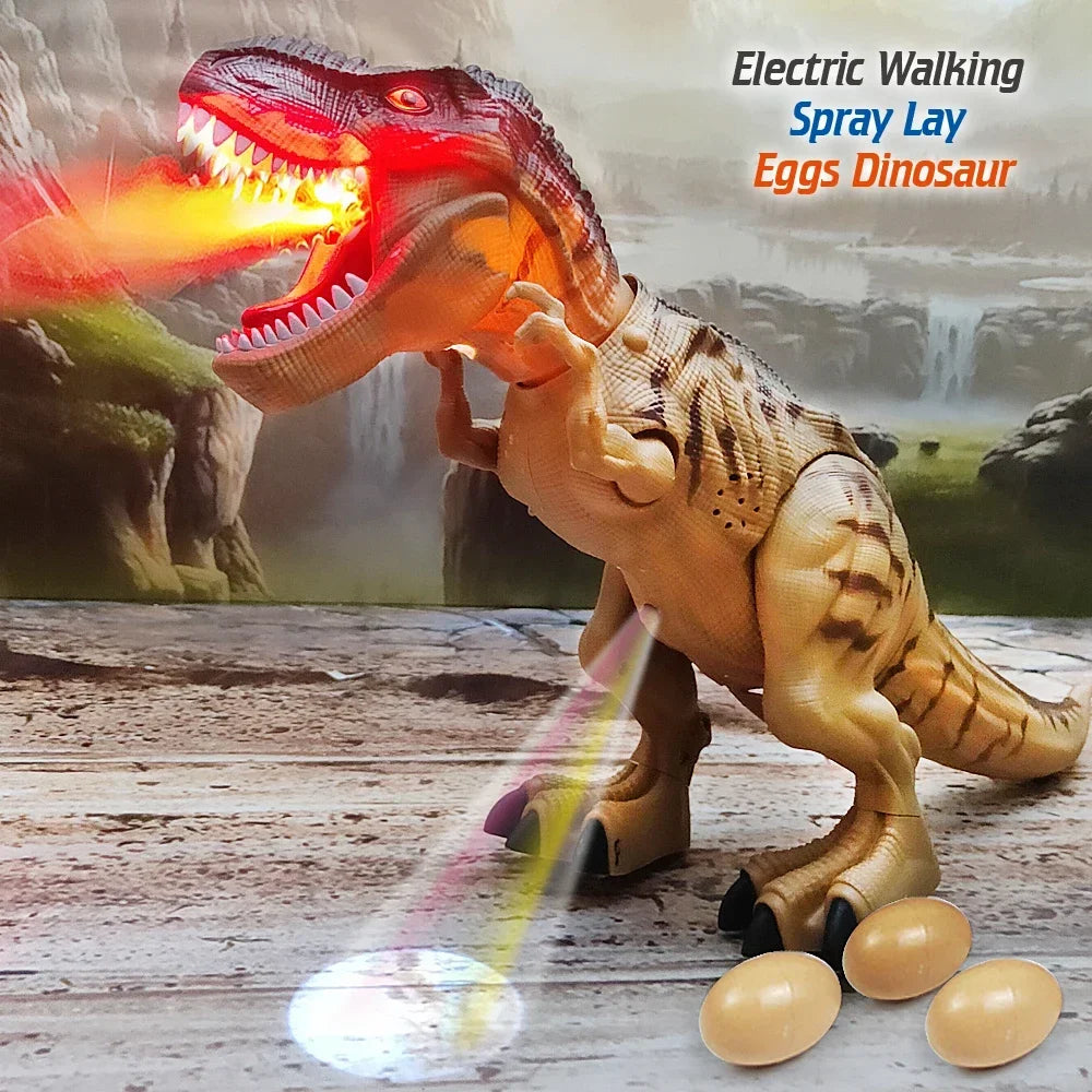 Elektrisches Dinosaurier-Spielzeug – Laufend, Sprühend und Eier legend