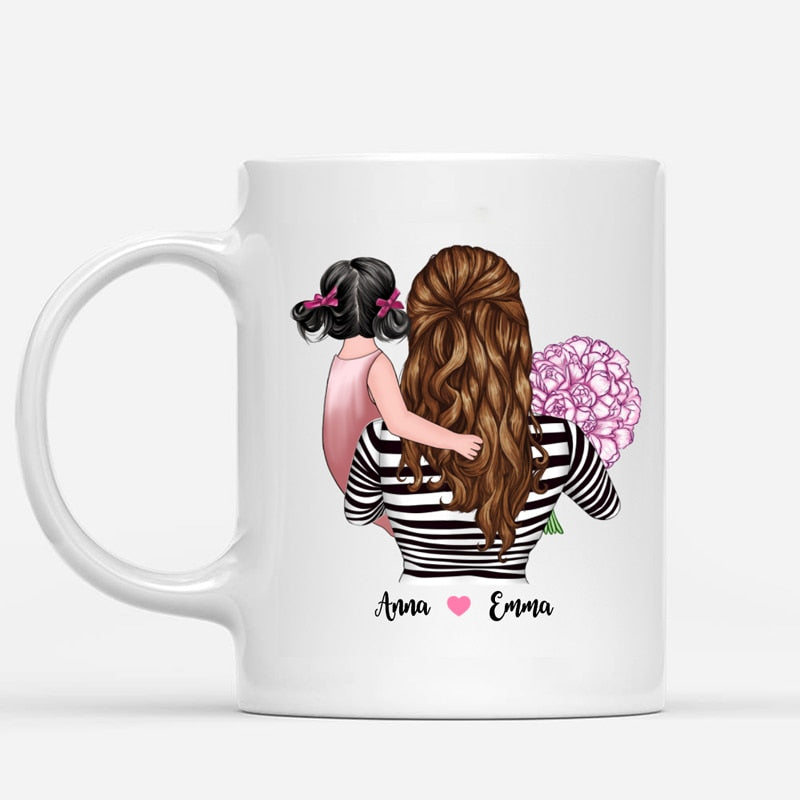 Personalisierte Tasse Mama und Kinder